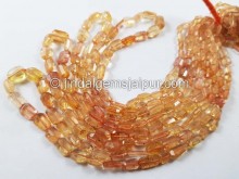 Imperial topaz faceted nugget beads